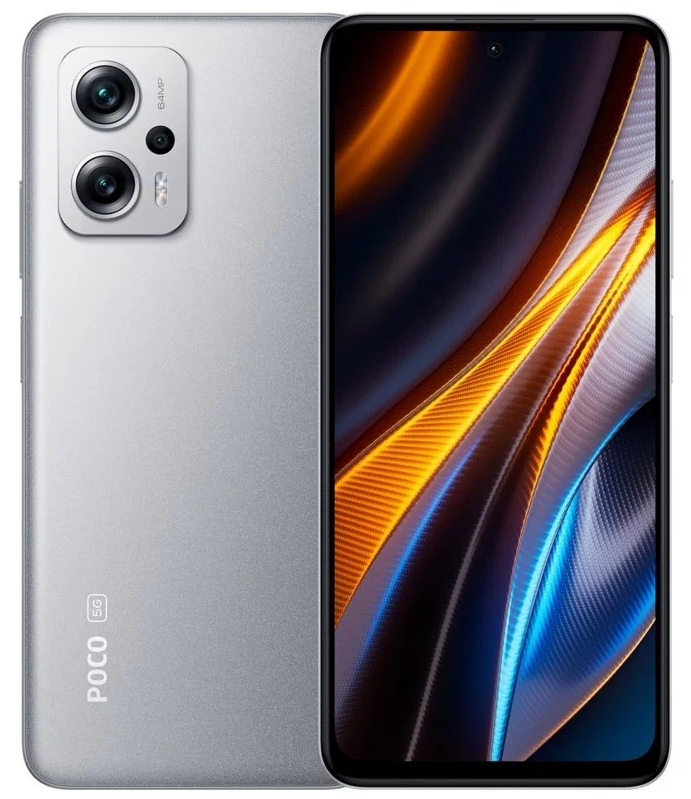 Смартфон Xiaomi Poco X4 GT, 8.256 Гб Global, Dual SIM (nano-SIM), серебристый